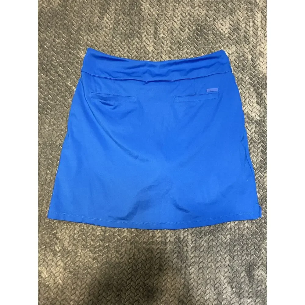 Adidas Tennis Skort Women's ML Blue 4-Way Stretch Athletic High Waisted Pull On
